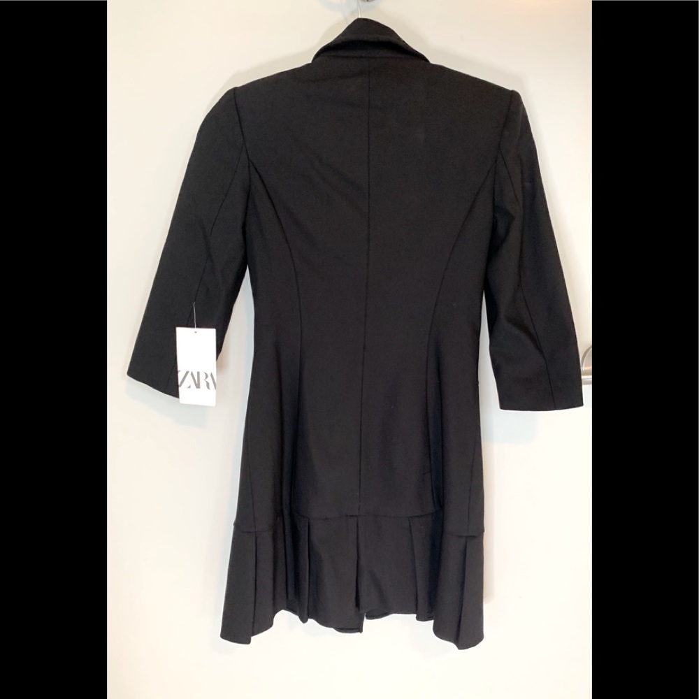 ZARA Black Pleated Double Breasted Dress XS NWT Retail $119 - Picture 8 of 8